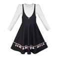thumbnail image 1 of Robe Fille Uniforme Scolaire 2-en-1 Manches Longues Noire à Franges 12 Ans, 1 of 6
