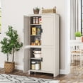 thumbnail image 2 of HOMCOM 64" Kitchen Pantry Storage Cabinet with Adjustable Shelves, White, 2 of 10
