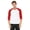 WHITE/ RED, variant on Bella + Canvas Unisex 3/4-Sleeve Baseball T-Shirt