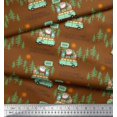 thumbnail image 3 of Soimoi Poly Georgette Fabric Rabbit,Van & Suitcase Travel Print Fabric by Yard 42 Inch Wide, 3 of 3