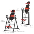 thumbnail image 3 of Soozier Table d'Inversion Pliable avec Ceinture de Sécurité, Réglable 20°/40°/60°, 3 of 10