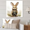 thumbnail image 1 of Designart "Portrait of Delightful Plump Nursery Rabbit II" Animal Nursery Metal Wall Art, Brown Metal Wall Decor, Nursery Metal Art Decor For Bedroom - 36x36 Inch, 1 of 6