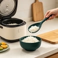 thumbnail image 1 of Non-Stick Silicone Rice Spoon Heat Resistant Kitchen Utensil for Rice Cooker, Food Grade Flexible Spatula with Hanging Hole, 1 of 6