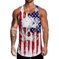 thumbnail image 2 of Innerwin Tank Tops American Flag Print Mens Muscle Shirts Gym Sleeveless Bodybuilding Summer Style A L, 2 of 5