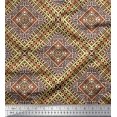 thumbnail image 1 of Soimoi Cotton Poplin Fabric Check Kilim Print Fabric by Yard 42 Inch Wide, 1 of 3