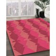 thumbnail image 3 of Ahgly Tapis Rectangulaire Lavable en Machine Intérieur Transitionnel Rouge Cramoisi, 7 Pieds x 10 Pieds, 3 of 7
