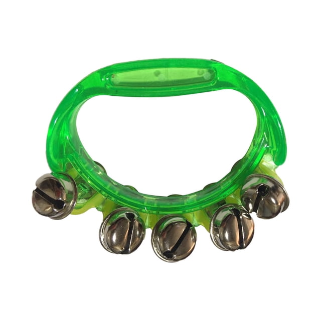 Milaget Hand Bell Musical Tambourine Mini Percussion Tambourines for Kindergarten Green
