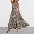 thumbnail image 2 of RKSTN Women's Summer Dress One Shoulder Sleeveless Long Dress Printing Ruffle Maxi Dress, 2 of 6
