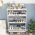 thumbnail image 4 of Vabches Shoe Storage Cabinet with 3 Flip Drawers & Metal Legs for Entryway, Narrow Shoe Rack Cabinet, White, 4 of 8