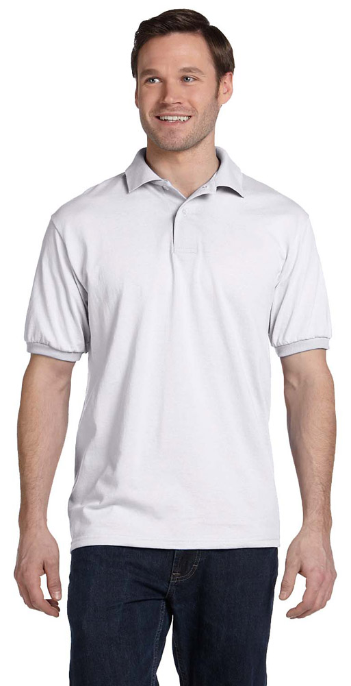 Hanes 054 EcoSmart Polo pour Hommes - Blanc - 2TG