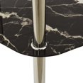 thumbnail image 3 of vidaXL 2-Tier Side Table Transparent & Black 38x38x50cm Tempered Glass, 3 of 5