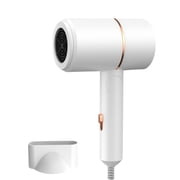 TopLLC Electric Hair Dryer with Diffuser, Foldable High-Speed Negative Ionic Blow Dryer with Nozzle, Intelligent Temperature Control 2 Speed Heat Settings Low Noise Professional Salon Hairdryer