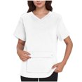 thumbnail image 3 of Ohufall Plus Size Scrubs for Women Stretch, Solid Color Scrub Tops - Front Pocket Design for Nurses & Healthcare Workers, 3 of 3