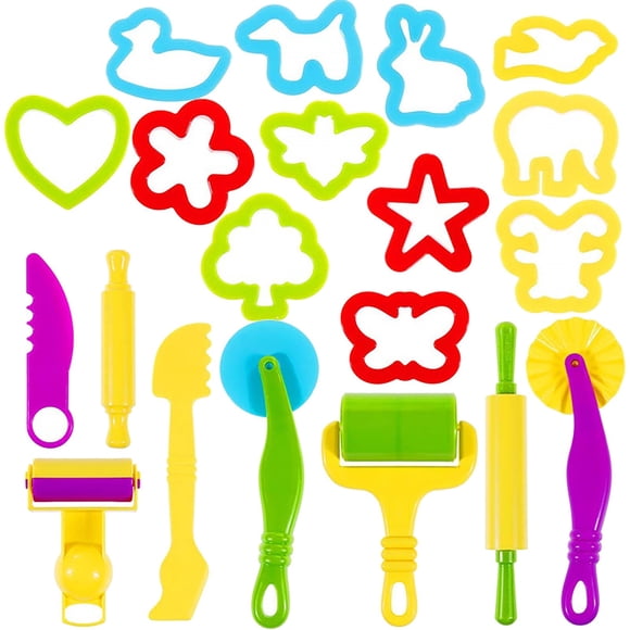 Pisexur Toddler Toys Tools Set Kids Play Tools Kit Cutters 20pc/set Mini Clays Tools Dinosaur Toys Gifts for Baby Kids on Clearance
