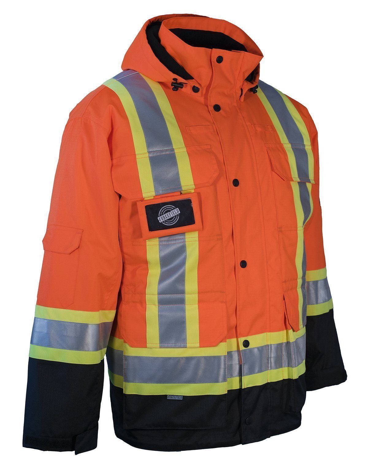 Forcefield 6-in-1 Hi Vis Winter Safety Parka with Removable Bomber Jacket