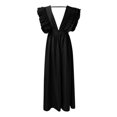 thumbnail image 5 of Ketyyh-chn99 Robes de Printemps pour Femmes 2024 Robes de Soirée pour Mariage Longue Robe de Soirée Dos Nu Col en V Élégante Robe de Cocktail pour Fête Noir,P, 5 of 5
