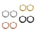 thumbnail image 4 of 4 Paires Boucles d'Oreilles Rondes Chics pour Hommes Pendentif d'Oreille en Acier Inoxydable Bijoux d'Oreille, 4 of 7