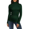 thumbnail image 1 of MKLEKYY Chandails pour Femmes Col Roulé Côtelé Base Chandail Mignon Chaud Élégant Pull, 1 of 1