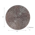 thumbnail image 2 of Round Pvc Lace Placemat Brown - Set of 12, 2 of 3