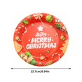 thumbnail image 4 of D Eco-Friendly Disposable Christmas Party Plates 9 Inch 16Pc Set Perfect For Holiday Dinner Decorations Festive Gatherings And Special Events Weight 0.46 Lb, 4 of 7