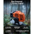 thumbnail image 3 of BeesClover 43CC Gas Powered Pole Chain Saw, 12" Guide Bar & 9.5FT Extendable Max Reach, Gas Pole Saws with Anti-Vibration Handle, Auto-Oiling & Quick Release, EPA Certified, 3 of 9