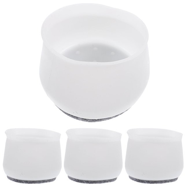 Shisuyan 4pcs Chair Foot Covers Table Foot Caps Silicone Felt Foot Pads Chair Accessory
