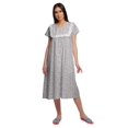 thumbnail image 1 of Moomaya Chemise de Nuit d'Allaitement à Col en V pour Femmes, Imprimée, à Manches Courtes, 1 of 5