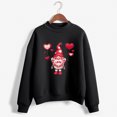 thumbnail image 2 of CEHVOM Femmes Mode Décontractée Imprimé Col Rond Ample Manches Longues Hauts Courts Blouse Chandails Sans Capuche Liquidation, 2 of 4