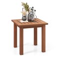 thumbnail image 1 of Patiojoy 1 Pce Table d'Appoint de Patio en Bois Dur Table d'Appoint Carrée avec Plateau à Lattes Petite Table de Café Bistro Table d'Appoint Intérieure Extérieure, 1 of 9