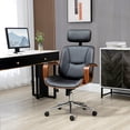thumbnail image 2 of HOMCOM Chaise de Bureau, Chaise de Bureau Pivotante à Hauteur Réglable, Noire, 2 of 10