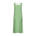 thumbnail image 5 of Meichang Robe Sans Manches en Lin pour Femme, Décontractée d'Été, Col Rond, Robe Débardeur Unie, Robe Évasée de Plage pour les Vacances avec Poches, 5 of 5