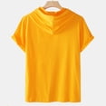 thumbnail image 4 of EGNMCR T-shirts pour Hommes Hommes Décontracté Uni Mode à Capuche Chandail à Manches Courtes T-Shirt de Sport Haut, 4 of 8