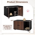 thumbnail image 3 of Costway Wooden Cat Litter Box Enclosure, Hidden Litter Box Furniture with Scratching Board Black, 3 of 10
