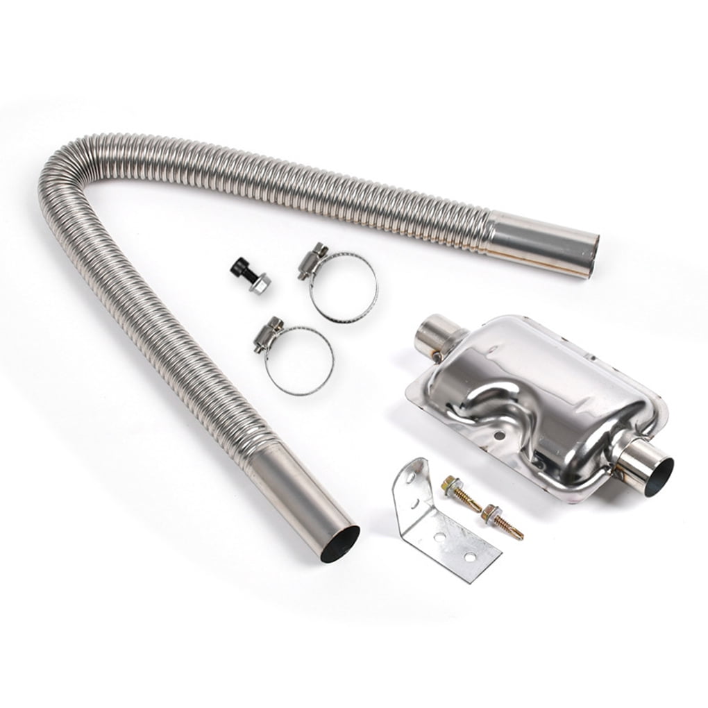 tredstone Tuyau d'Échappement de Voiture Tube de Silencieux en Acier Inoxydable Pièces de Rechange Professionnel Réparation Modification Véhicule Accessoire de Silencieux 60CM