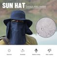 thumbnail image 2 of Romacci Protection de Chapeau de Soleil à Grand Bord, Couvre-Visage à Rabat de Nuque, Multifonction pour la Randonnée, la Pêche, la Plage, 2 of 7
