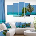 thumbnail image 1 of Plage avec Sable Blanc et Eau Turquoise - Uvre d'Art Moderne sur Toile, 1 of 3