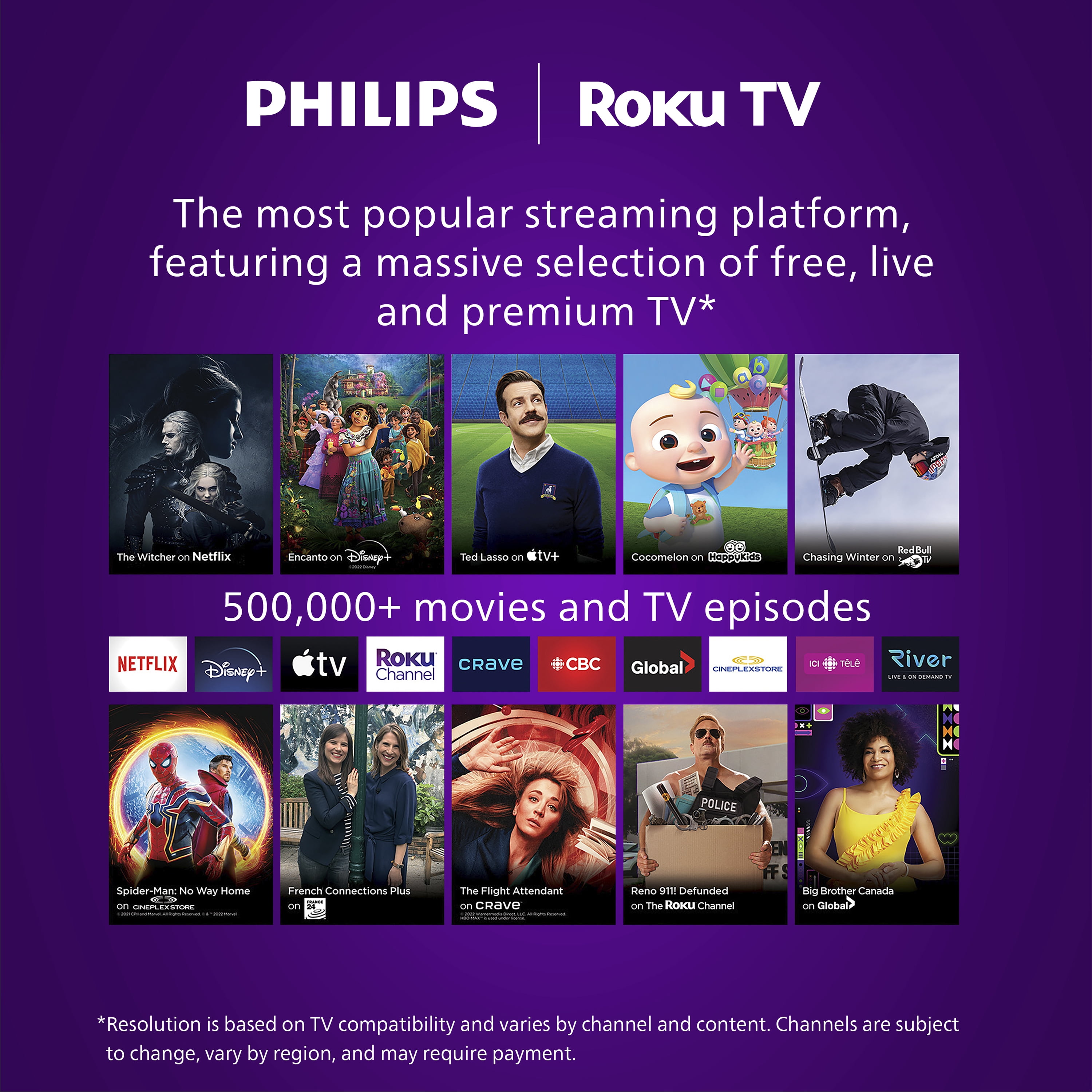 Philips 50" 4K UHD QLED, 7676 Series QLED TV, 50PQL7676/F6