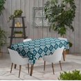 thumbnail image 2 of Vargottam Intérieur/ExtérieurNappe58x102 InchRectangleNappe Imperméable PatioTableCoupes- Printemps/ÉtéTable rectangulaire/BBQs/Picnic -Teal Green, 2 of 5