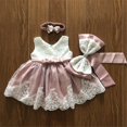 thumbnail image 3 of EIMELI Girl Strapless Bowknot Formal Dress with Headband, 3 of 4