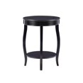 thumbnail image 3 of Bowery Hill Table d'Appoint Ronde Contemporaine en Bois avec Tablette, Noir, 3 of 12