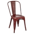 thumbnail image 1 of OSP Designs Bristow Antique Red Metal Dining Chair, 1 of 4
