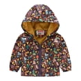thumbnail image 4 of Kids Winter Coat Solid Color Cartoon Printed Lightweight Jacket Windproof Jacket Winter Jacket 4-5 Years Kids Clothes, 4 of 4