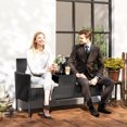 thumbnail image 2 of Outsunny Mobilier de Patio avec Table Centrale, Causeuse en Rotin PE avec Coussin, Crème, 2 of 10