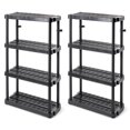 thumbnail image 1 of Gracious Living 4 Shelf Adjustable Height Medium Duty Storage, Black (2 Pack), 1 of 12