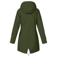 thumbnail image 5 of Kcodviy Manteau de Pluie Uni pour Femme, Veste à Col Roulé à Capuche pour Femme, Manches, Décontracté, Extérieur, Grande Taille, Chandail à Capuche pour Femme, Coupe-Vent Décontracté, Manteau Ample, 5 of 5
