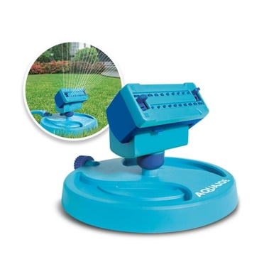 Aqua Joe AJ-OSPR20 Couverture maximale de 20 buses Arroseur oscillant entraîné par engrenage réglable sur base traîneau