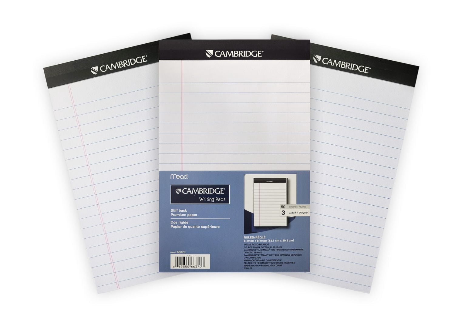 Cambridge® Perforated Pads, Small, white, 5 x 8, 100 Pages