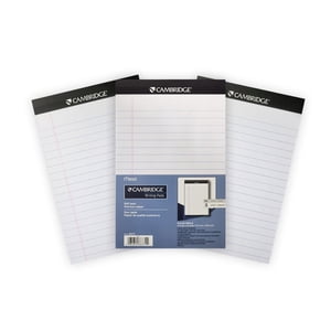 Cambridge® Perforated Pads, petits, blancs, 5 x 8, 100 Pages