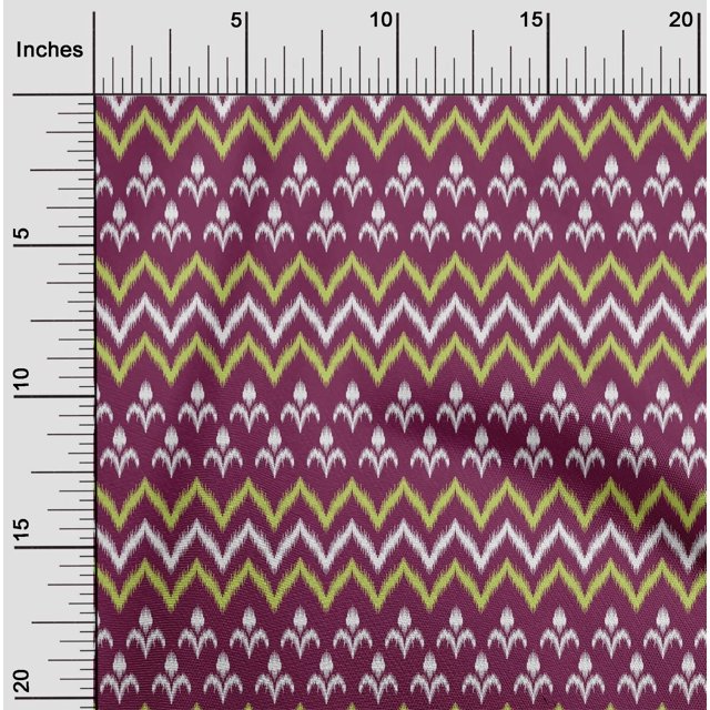 oneOone Polyester Lycra Fabric Ethnic Ikat Print Sewing Fabric BTY 56 Inch Wide