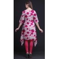 thumbnail image 4 of Bimba Hauts Imprimés Floraux Roses Grandiflora Roses pour Femmes Kurti Asymétrique Robe d'Été pour Filles Petit, 4 of 6